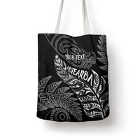 Aotearoa Personalized Lawn Bowls Maori Tote Bag New Zealand Black Tribal Silver Fern - Polynesian Pride