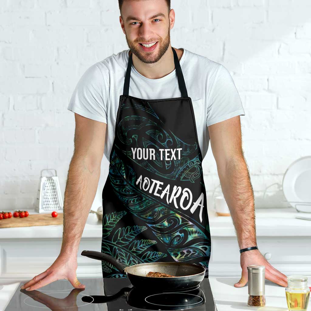 Aotearoa Personalized Lawn Bowls Maori Apron New Zealand Paua Shell Tribal Silver Fern - Polynesian Pride