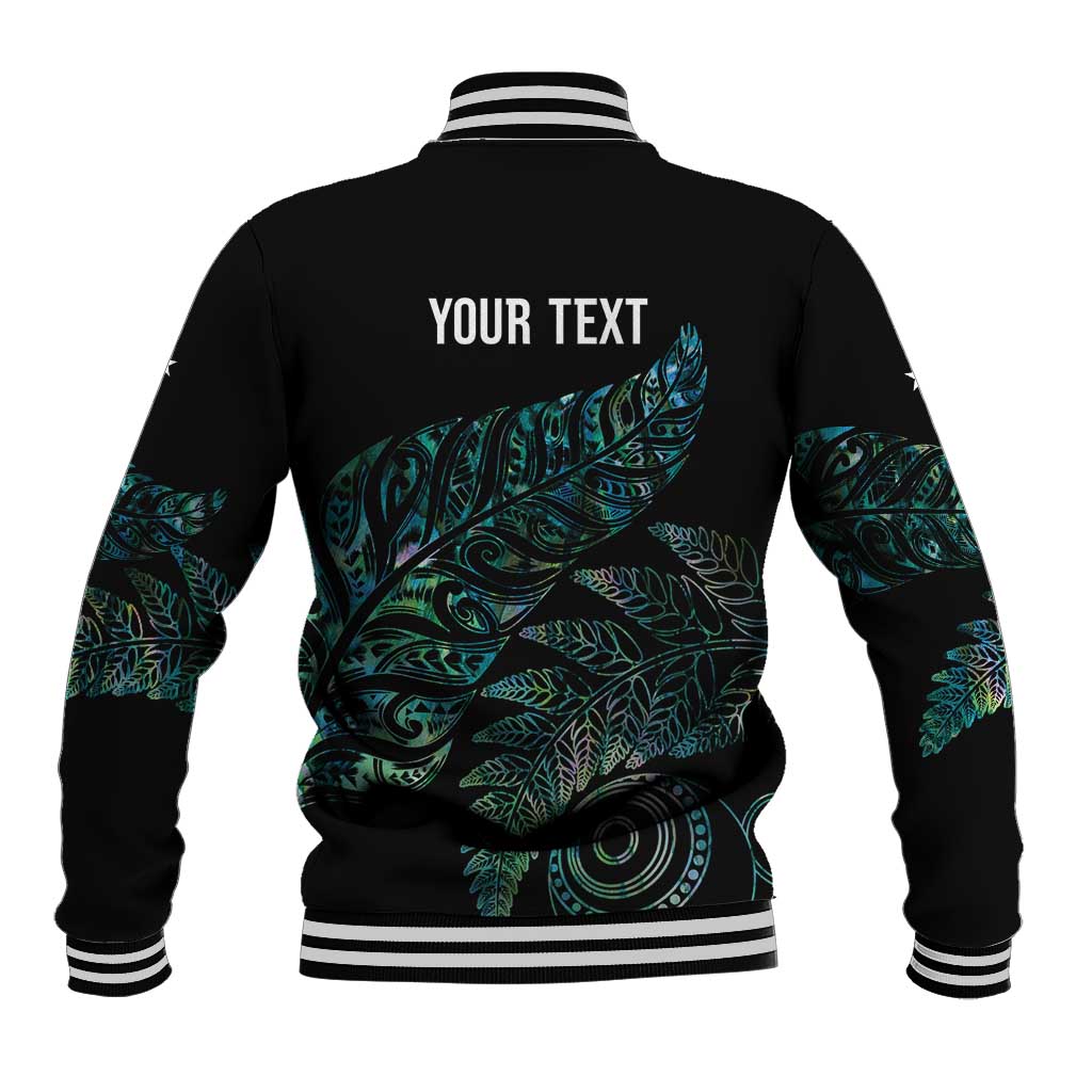 Aotearoa Personalized Lawn Bowls Maori Baseball Jacket New Zealand Paua Shell Tribal Silver Fern - Polynesian Pride