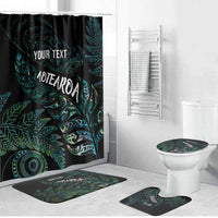 Aotearoa Personalized Lawn Bowls Maori Bathroom Set New Zealand Paua Shell Tribal Silver Fern - Polynesian Pride