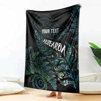 Aotearoa Personalized Lawn Bowls Maori Blanket New Zealand Paua Shell Tribal Silver Fern - Polynesian Pride