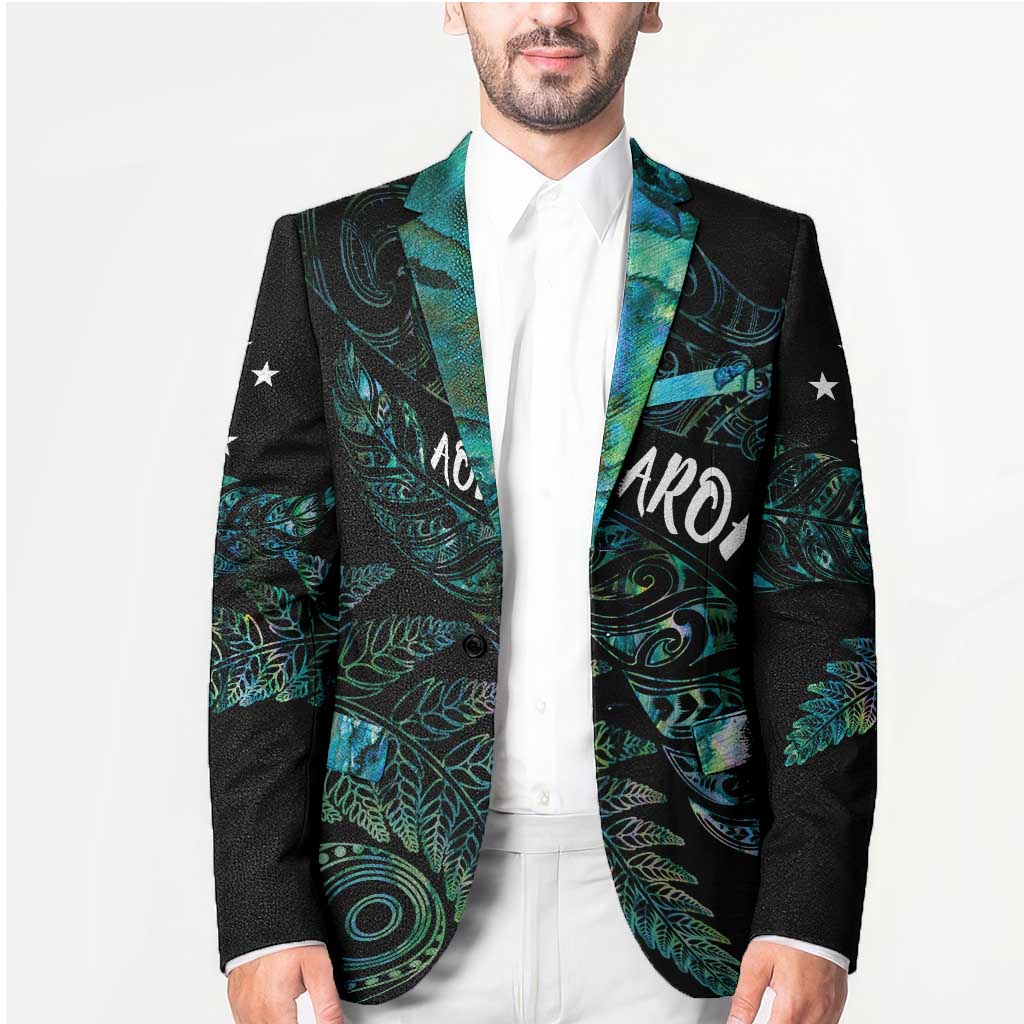 Aotearoa Personalized Lawn Bowls Maori Blazer New Zealand Paua Shell Tribal Silver Fern - Polynesian Pride