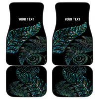 Aotearoa Personalized Lawn Bowls Maori Car Mats New Zealand Paua Shell Tribal Silver Fern - Polynesian Pride