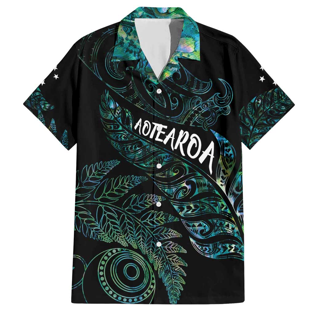Aotearoa Personalized Lawn Bowls Maori Family Matching Short Sleeve Bodycon Dress and Hawaiian Shirt New Zealand Paua Shell Tribal Silver Fern - Polynesian Pride
