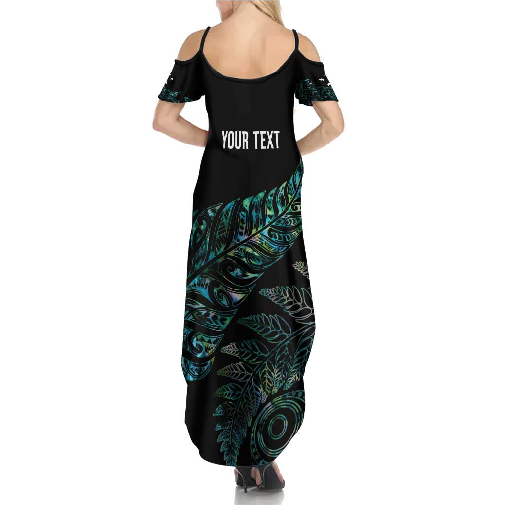 Aotearoa Personalized Lawn Bowls Maori Family Matching Summer Maxi Dress and Hawaiian Shirt New Zealand Paua Shell Tribal Silver Fern - Polynesian Pride