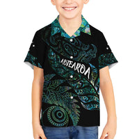 Aotearoa Personalized Lawn Bowls Maori Family Matching Tank Maxi Dress and Hawaiian Shirt New Zealand Paua Shell Tribal Silver Fern - Polynesian Pride