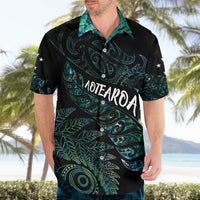 Aotearoa Personalized Lawn Bowls Maori Hawaiian Shirt New Zealand Paua Shell Tribal Silver Fern - Polynesian Pride