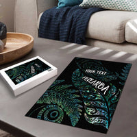 Aotearoa Personalized Lawn Bowls Maori Puzzle New Zealand Paua Shell Tribal Silver Fern - Polynesian Pride