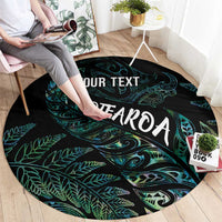 Aotearoa Personalized Lawn Bowls Maori Round Carpet New Zealand Paua Shell Tribal Silver Fern - Polynesian Pride