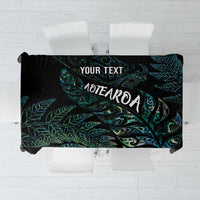 Aotearoa Personalized Lawn Bowls Maori Tablecloth New Zealand Paua Shell Tribal Silver Fern - Polynesian Pride