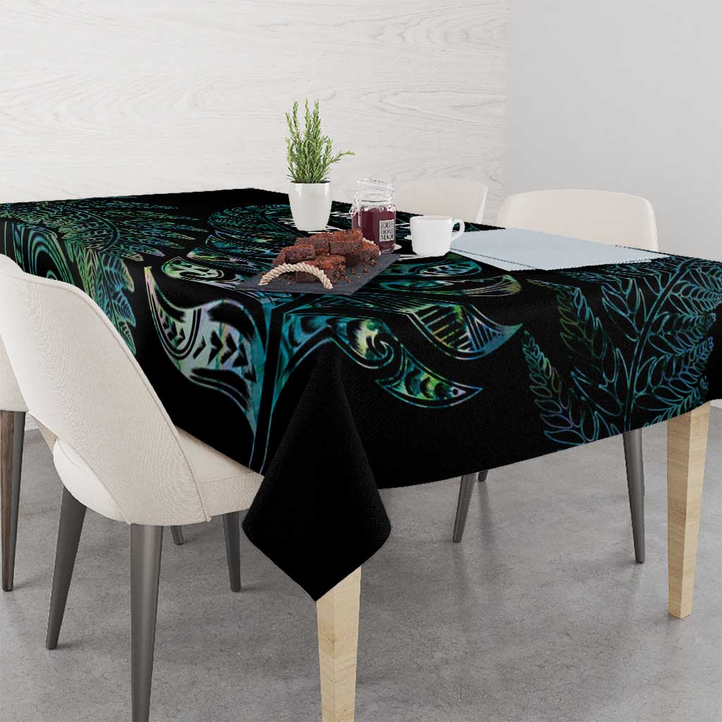Aotearoa Personalized Lawn Bowls Maori Tablecloth New Zealand Paua Shell Tribal Silver Fern - Polynesian Pride