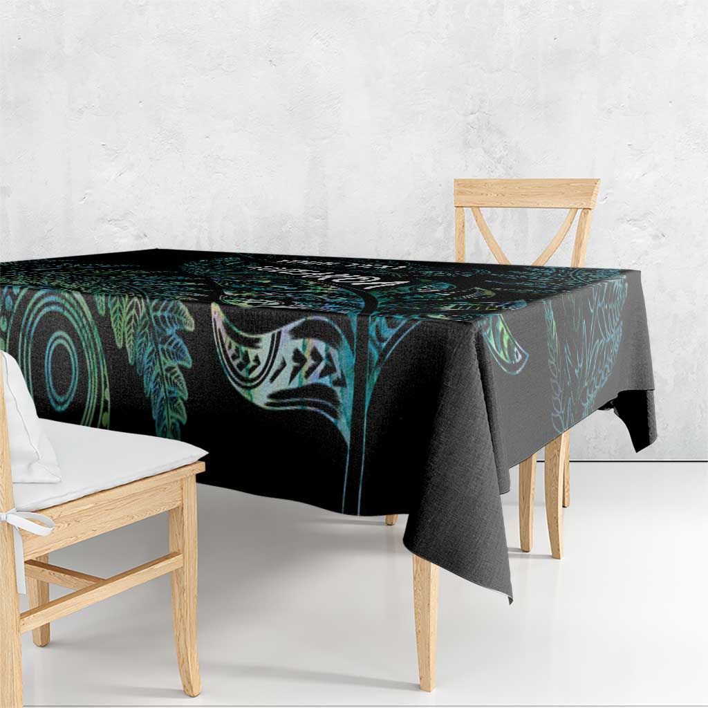 Aotearoa Personalized Lawn Bowls Maori Tablecloth New Zealand Paua Shell Tribal Silver Fern - Polynesian Pride