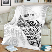 Aotearoa Personalized Lawn Bowls Maori Blanket New Zealand White Tribal Silver Fern - Polynesian Pride