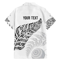 Aotearoa Personalized Lawn Bowls Maori Family Matching Tank Maxi Dress and Hawaiian Shirt New Zealand White Tribal Silver Fern - Polynesian Pride
