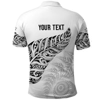 Aotearoa Personalized Lawn Bowls Maori Polo Shirt New Zealand White Tribal Silver Fern - Polynesian Pride