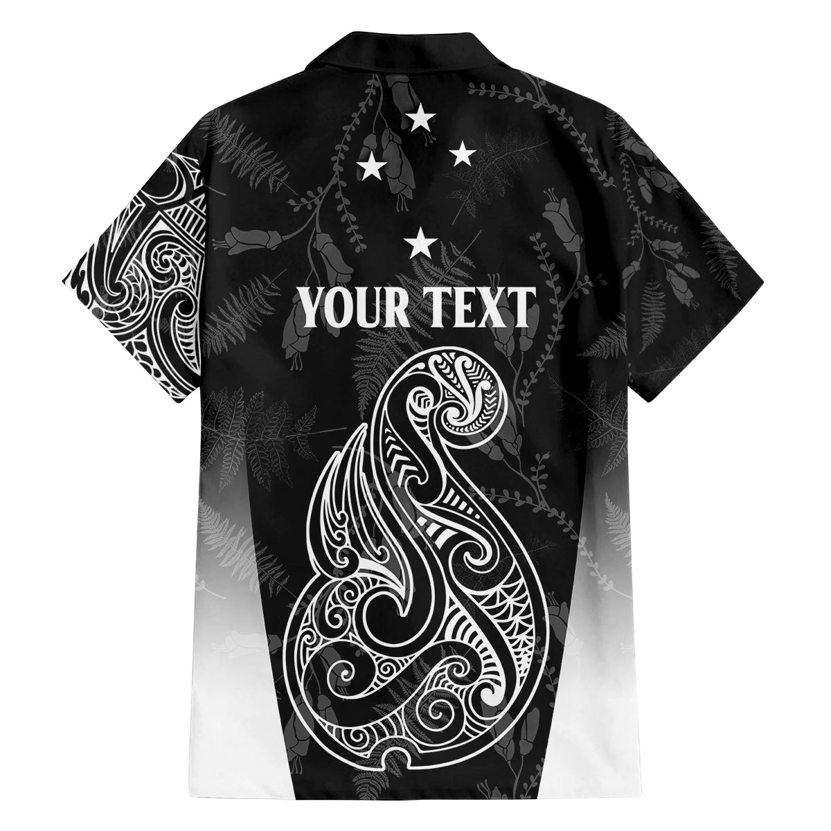 Personalised Maori Waitangi Family Matching Off Shoulder Maxi Dress and Hawaiian Shirt New Zealand Silver Fern Mix Kowhai Flowers LT7 - Polynesian Pride