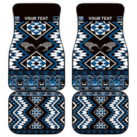 Personalised Taniko Motifs Aotearoa Car Mats Waitangi Kowhaiwhai Kiwi - Blue