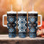 Personalised Taniko Motifs Aotearoa Tumbler With Handle Waitangi Kowhaiwhai Kiwi - Blue