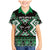 Personalised Taniko Motifs Aotearoa Family Matching Mermaid Dress and Hawaiian Shirt Waitangi Kowhaiwhai Kiwi - Green