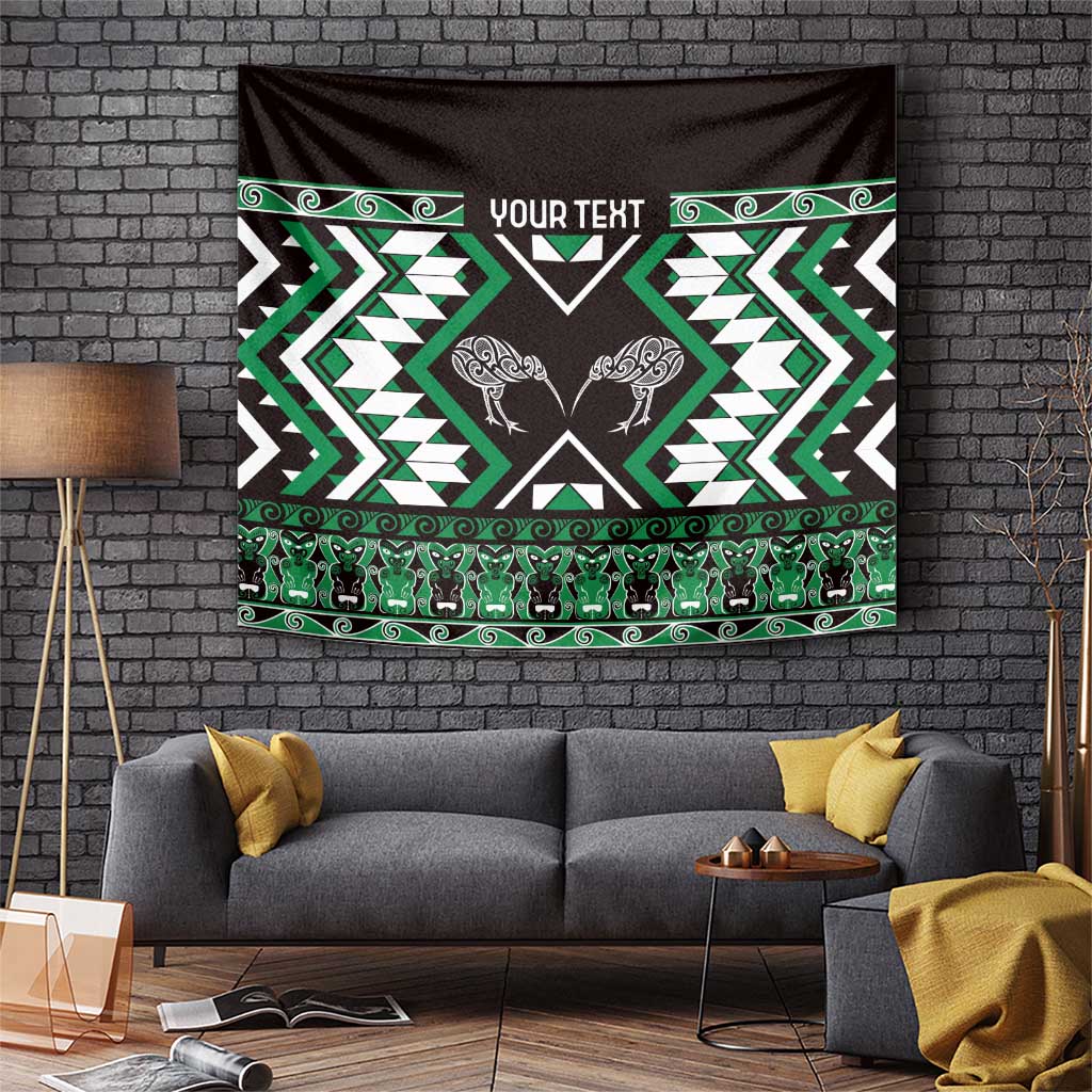 Personalised Taniko Motifs Aotearoa Tapestry Waitangi Kowhaiwhai Kiwi - Green LT7 Green - Polynesian Pride