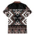 Personalised Taniko Motifs Aotearoa Family Matching Summer Maxi Dress and Hawaiian Shirt Waitangi Kowhaiwhai Kiwi - Mocha