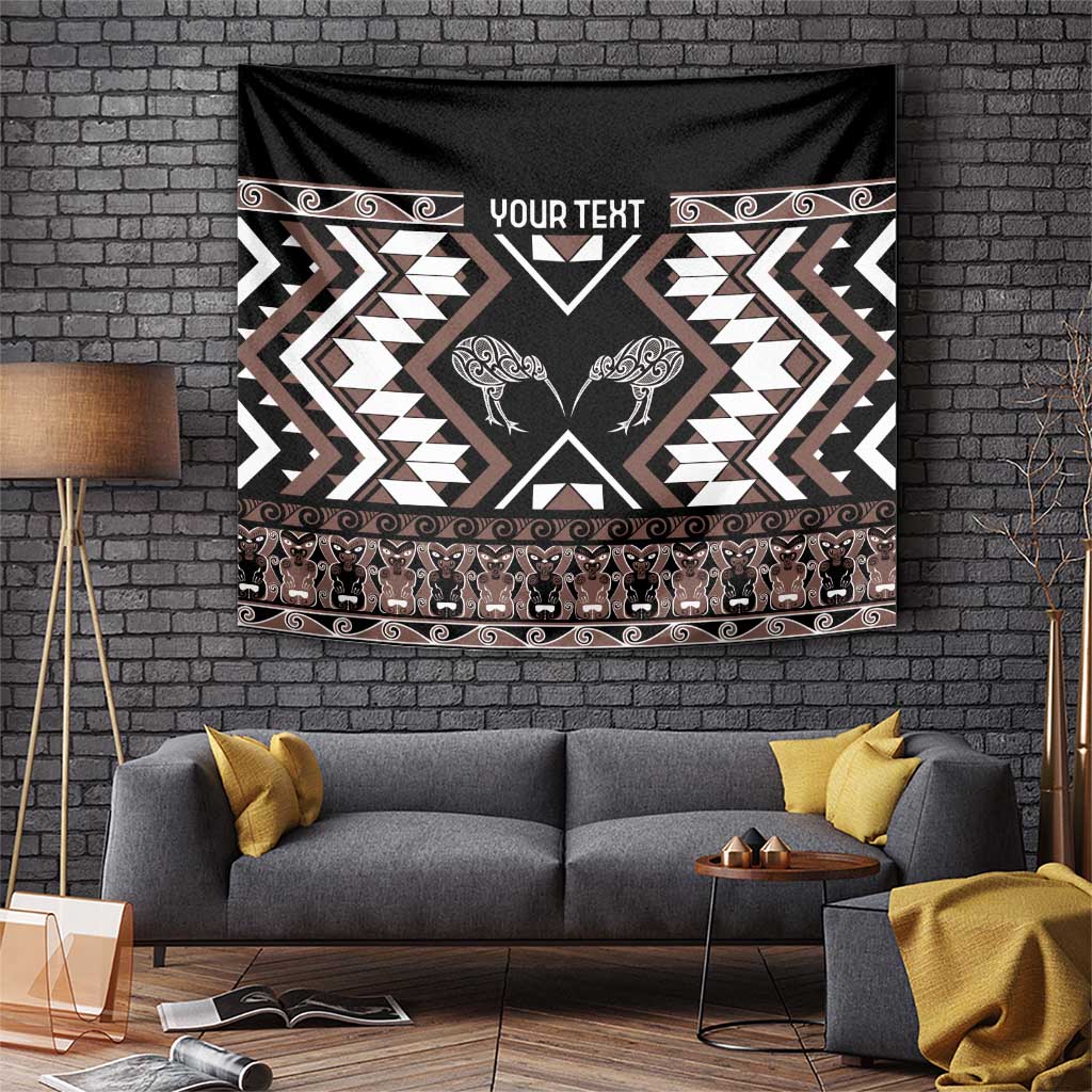 Personalised Taniko Motifs Aotearoa Tapestry Waitangi Kowhaiwhai Kiwi - Mocha LT7 Mocha - Polynesian Pride