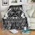 Personalised Taniko Motifs Aotearoa Blanket Waitangi Kowhaiwhai Kiwi - Monochrome