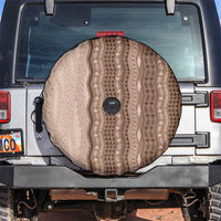 Vintage Beige Hawaiian Traditional Kapa Mix Flowers Lei Spare Tire Cover LT7 Beige - Polynesian Pride