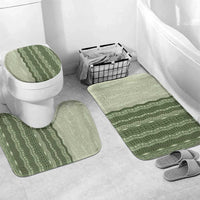 Vintage Sage Green Hawaiian Traditional Kapa Mix Flowers Lei Bathroom Set