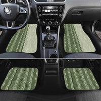Vintage Sage Green Hawaiian Traditional Kapa Mix Flowers Lei Car Mats LT7 Set 4pcs Sage Green - Polynesian Pride