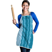 Vintage Cobalt Blue Hawaiian Traditional Kapa Mix Flowers Lei Apron