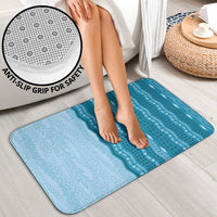 Vintage Cobalt Blue Hawaiian Traditional Kapa Mix Flowers Lei Bathroom Set