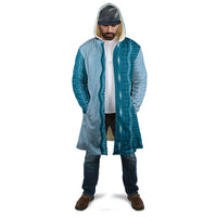 Vintage Cobalt Blue Hawaiian Traditional Kapa Mix Flowers Lei Cloak