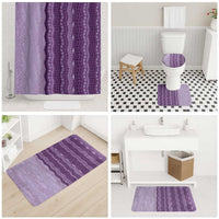 Vintage Violet Hawaiian Traditional Kapa Mix Flowers Lei Bathroom Set