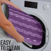 Vintage Violet Hawaiian Traditional Kapa Mix Flowers Lei Bathroom Set