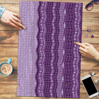 Vintage Violet Hawaiian Traditional Kapa Mix Flowers Lei Puzzle