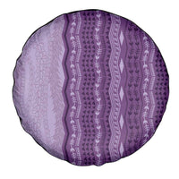Vintage Violet Hawaiian Traditional Kapa Mix Flowers Lei Spare Tire Cover LT7 - Polynesian Pride