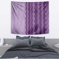 Vintage Violet Hawaiian Traditional Kapa Mix Flowers Lei Tapestry