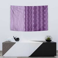 Vintage Violet Hawaiian Traditional Kapa Mix Flowers Lei Tapestry
