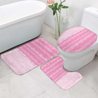 Vintage Pink Hawaiian Traditional Kapa Mix Flowers Lei Bathroom Set