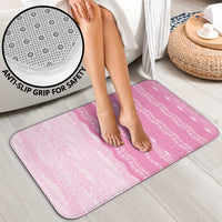 Vintage Pink Hawaiian Traditional Kapa Mix Flowers Lei Bathroom Set