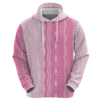 Vintage Pink Hawaiian Traditional Kapa Mix Flowers Lei Hoodie LT7 - Polynesian Pride