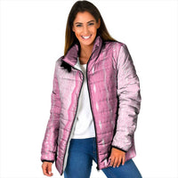 Vintage Pink Hawaiian Traditional Kapa Mix Flowers Lei Padded Jacket