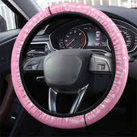 Vintage Pink Hawaiian Traditional Kapa Mix Flowers Lei Steering Wheel Cover LT7 - Polynesian Pride