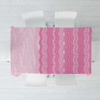 Vintage Pink Hawaiian Traditional Kapa Mix Flowers Lei Tablecloth LT7 Pink - Polynesian Pride