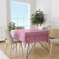 Vintage Pink Hawaiian Traditional Kapa Mix Flowers Lei Tablecloth LT7 - Polynesian Pride
