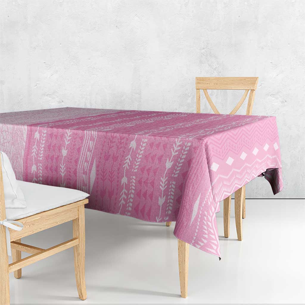 Vintage Pink Hawaiian Traditional Kapa Mix Flowers Lei Tablecloth LT7 - Polynesian Pride