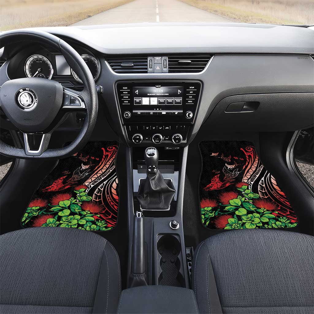 Aloha Hawaii Manta Rays Car Mats Red Ohia Lehua