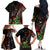 Aloha Hawaii Manta Rays Family Matching Off The Shoulder Long Sleeve Dress and Hawaiian Shirt Red Ohia Lehua