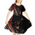 Aloha Hawaii Manta Rays Kid Short Sleeve Dress Red Ohia Lehua